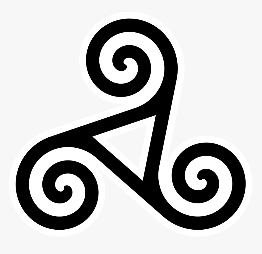 Símbolos Ocultos En La Brujería, La Alquimia Y La Geometría - Triskele Hollow Triangle, HD Png Download