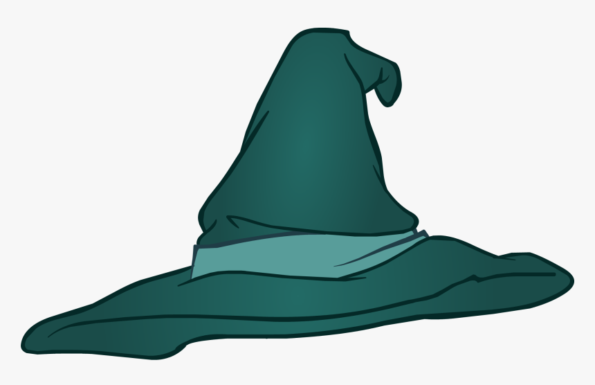 Club Penguin Magic Hat - Green Witch Hat Png, Transparent Png