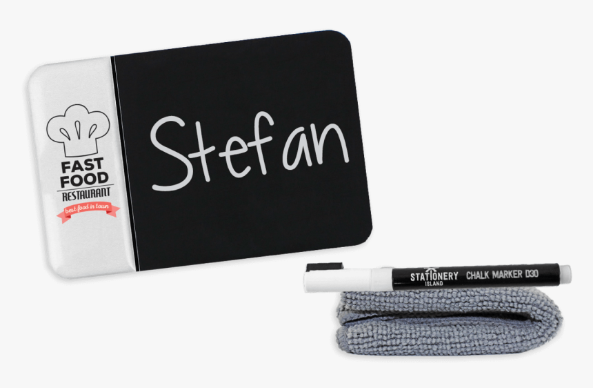 Chalkboard Name Badges, 75 X 50 Mm, Custom Imprint - Blade, HD Png Download
