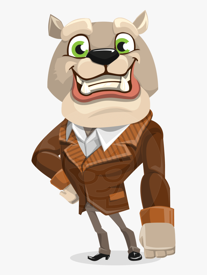 Bulldog Cartoon Vector Character Aka Baron Bulldog - Dog Character Vector, HD Png Download