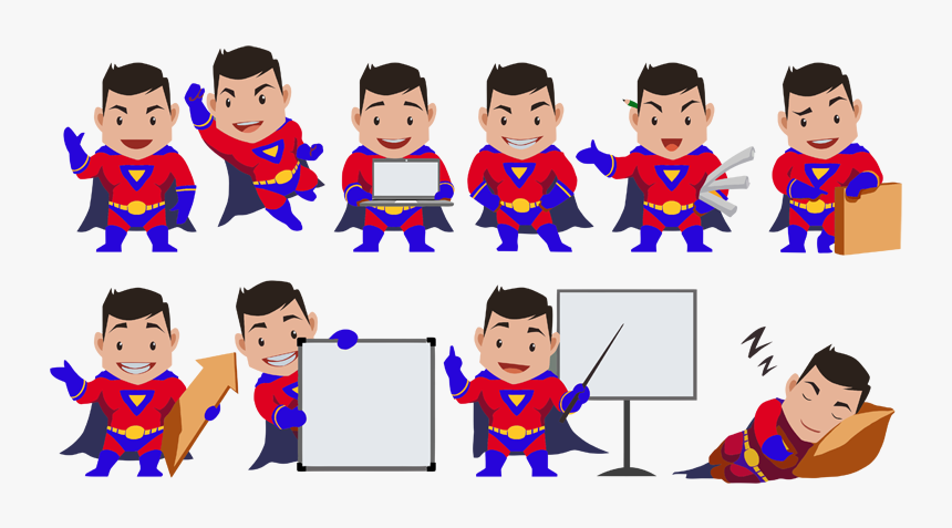 Superhero Male Full - Cartoon Superhero Mascot Creator, HD Png Download