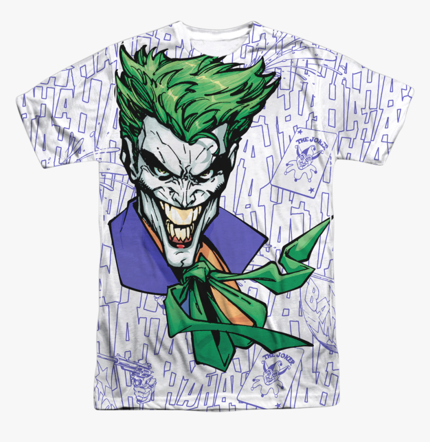 The Joker Laughing Dc Comics Sublimation T-shirt - Batman, HD Png Download