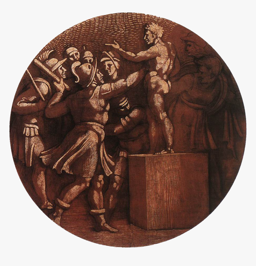 Michelangelo, Medaglione - Michelangelo The Destruction Of The Statue Of Baal, HD Png Download