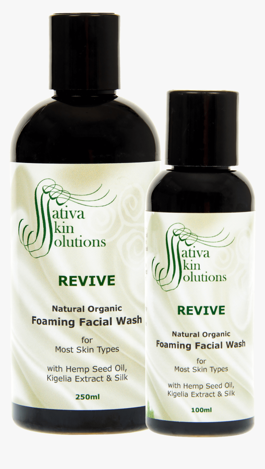 Sativa Revive Facial Wash - Glass Bottle, HD Png Download