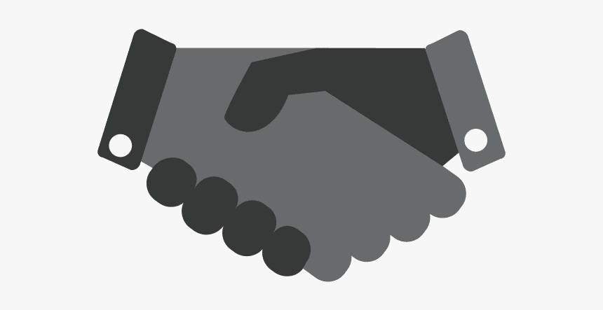 Shaking Hands Grey, HD Png Download