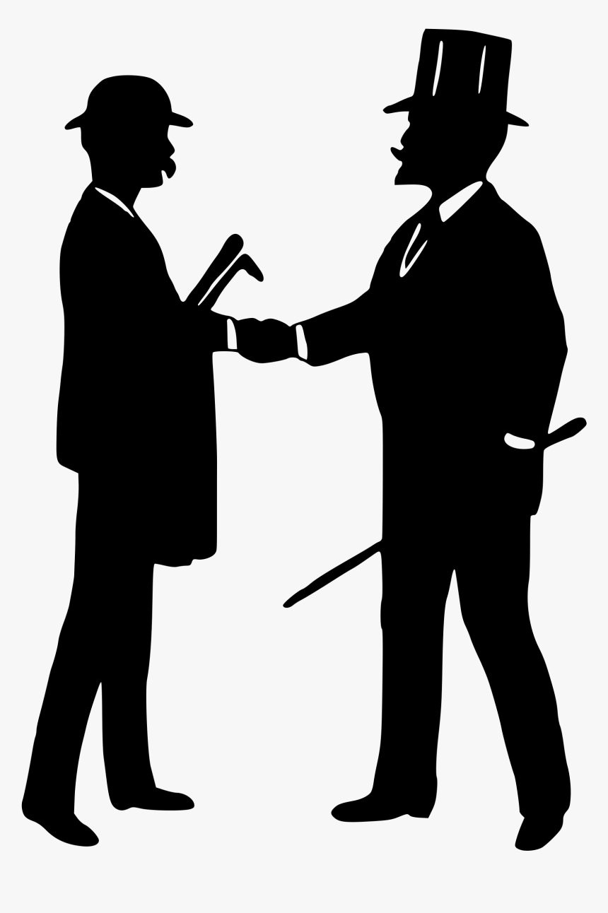 Gentlemen Shaking Hands Clip Arts - Silhouette Shaking Hands Png, Transparent Png