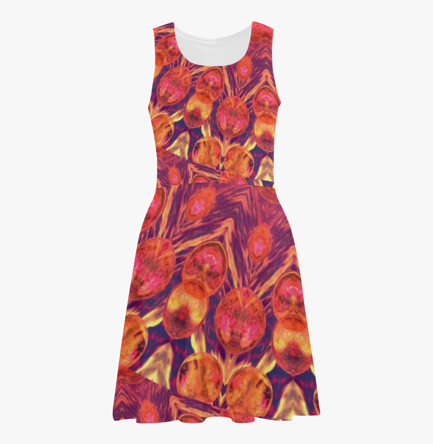 Sunburst, Abstract Peach Cream Orange Star Quilt Sundress - Day Dress, HD Png Download