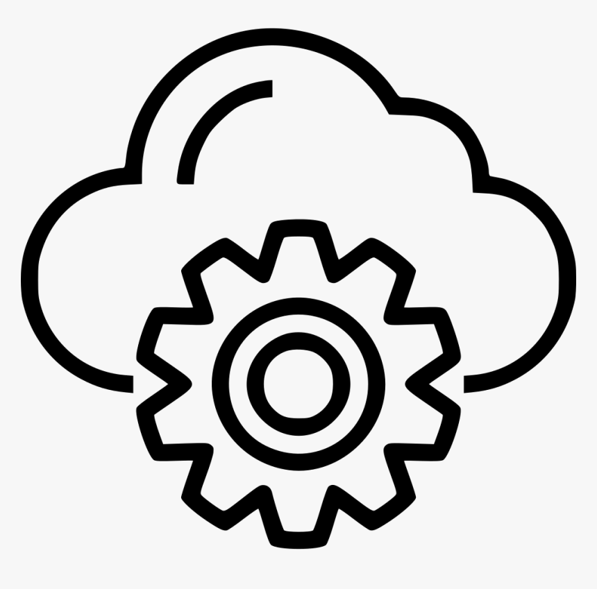 Cloud Computing - Cloud Services Black And White, HD Png Download
