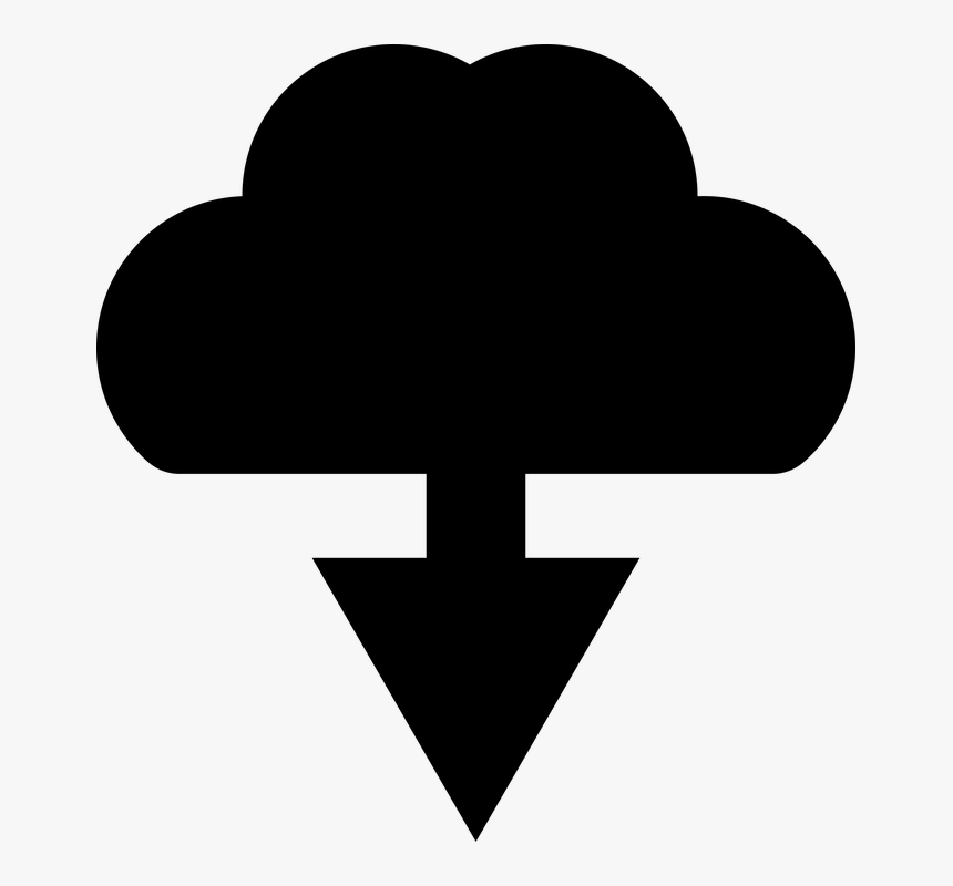 Arrow, Climate, Cloud, Communications, Data, Digital - Silhouette Ice Cream Cone No Background, HD Png Download
