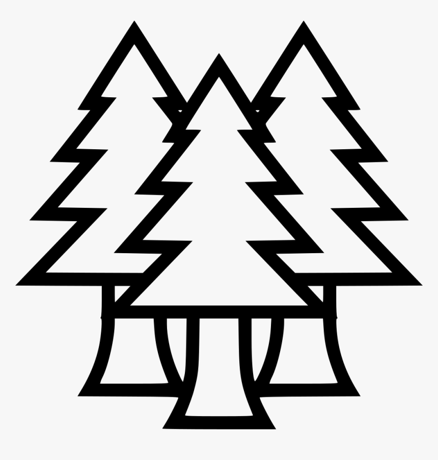 Line,clip Art,font,line Art,black And White,graphics,coloring - Lumberjack Pine Trees, HD Png Download