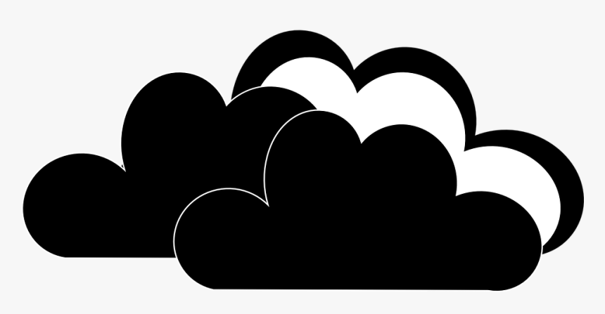Clouds, Sky, Design, Weather, Nature, Cloudscape, Icon - Nubes Png Blanco Y Negro, Transparent Png