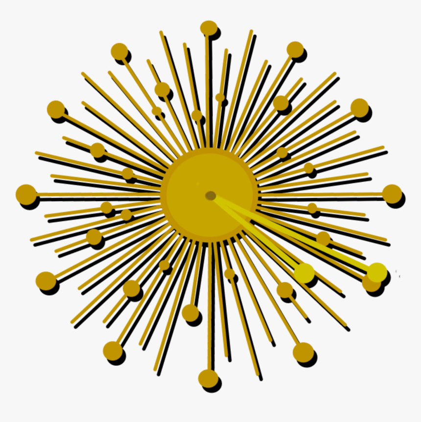 Sunburst Clock - Circle, HD Png Download