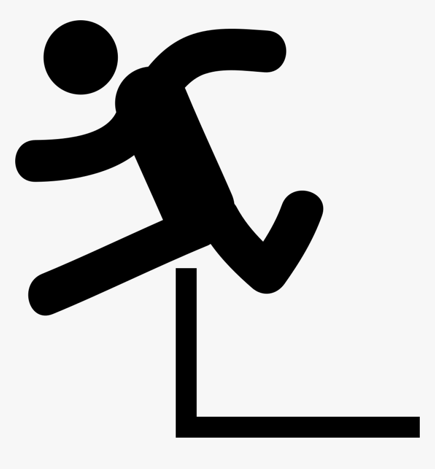 Man Jumping An Obstacle - Obstaculo Icono, HD Png Download