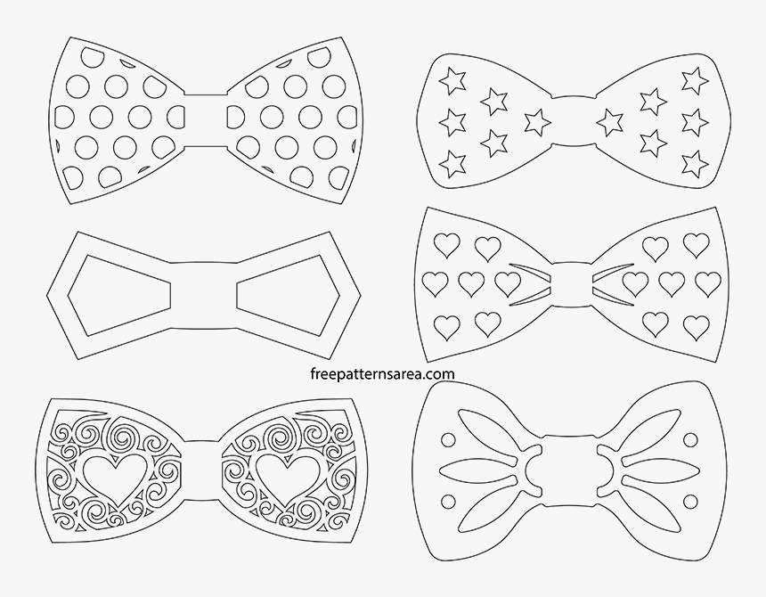 Bow Tie Laser Template, HD Png Download