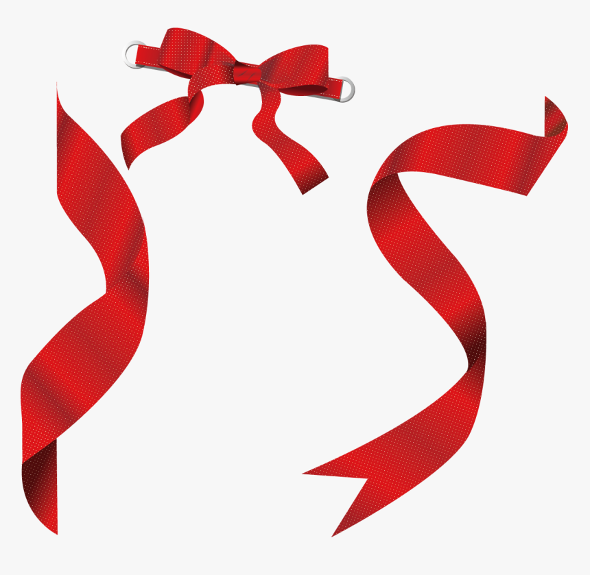 Cute Ribbon Red Bow Download Free Image Clipart - Portable Network Graphics, HD Png Download