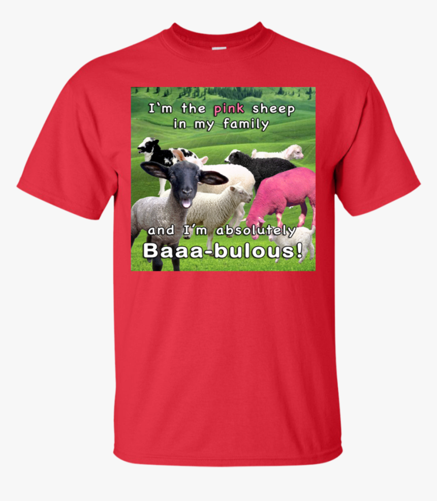 Pink Sheep Of The Family Funny T Shirt & Hoodie - Funny Kansas City Chiefs T Shirts, HD Png Download