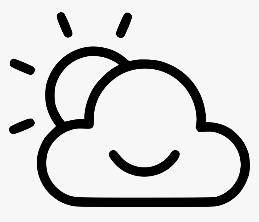 Cloud Sun Sunrise Cloudy Morning Smiley Comments - Morning Icon, HD Png Download