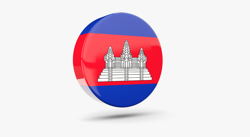 Glossy Round Icon 3d - Cambodia Flag Round Png, Transparent Png