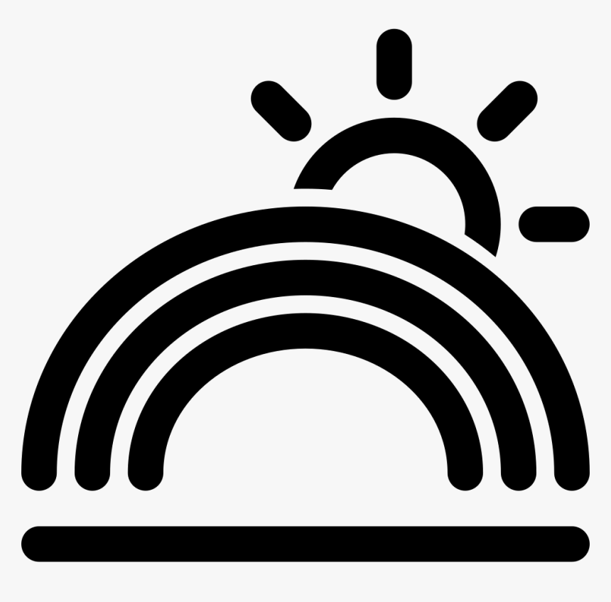 Rainbow And Sun Comments - Sun And Lightning Icon, HD Png Download