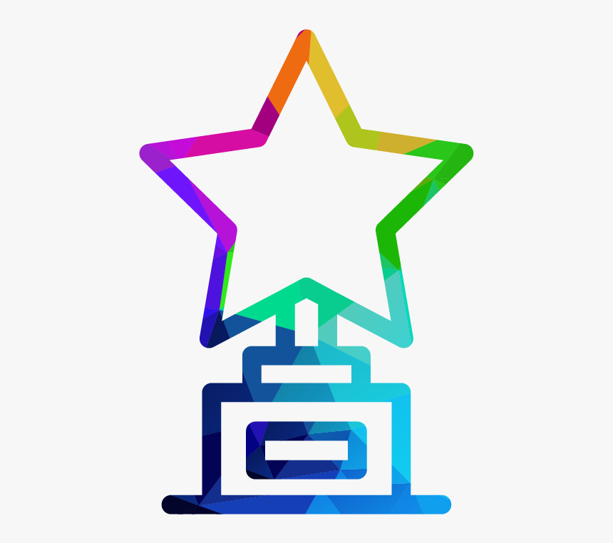 Icon Of Star On Top Of Award - Stars Vector Black And White, HD Png Download