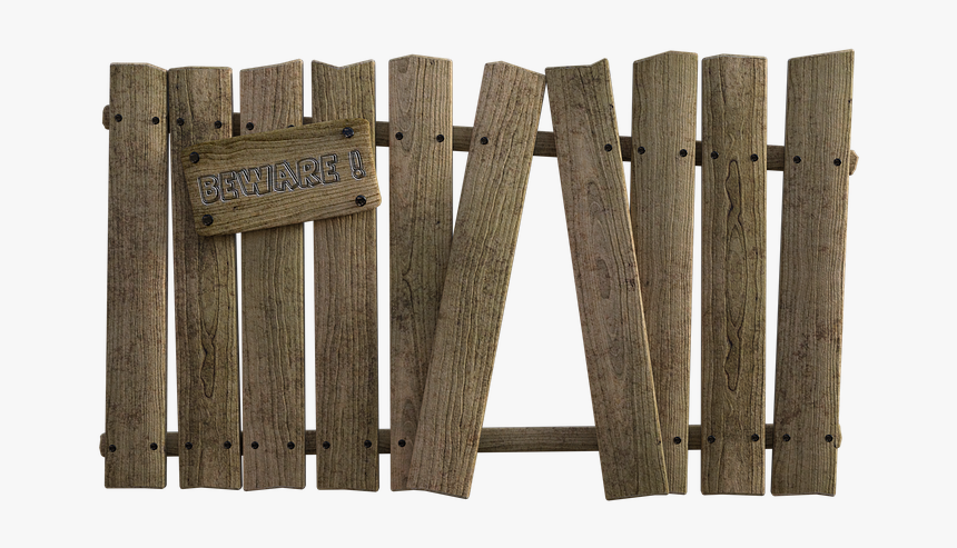 Dog, Fence, Beware, Backyard, Canine, Animals, Barn - Plank, HD Png Download