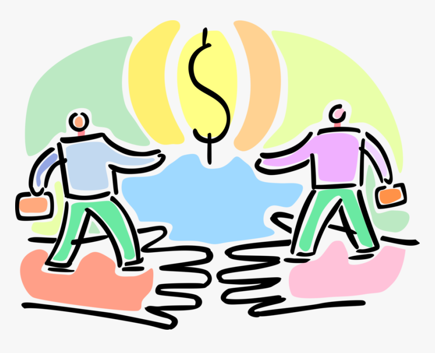 Vector Illustration Of Hands Helping Competing Business, HD Png Download