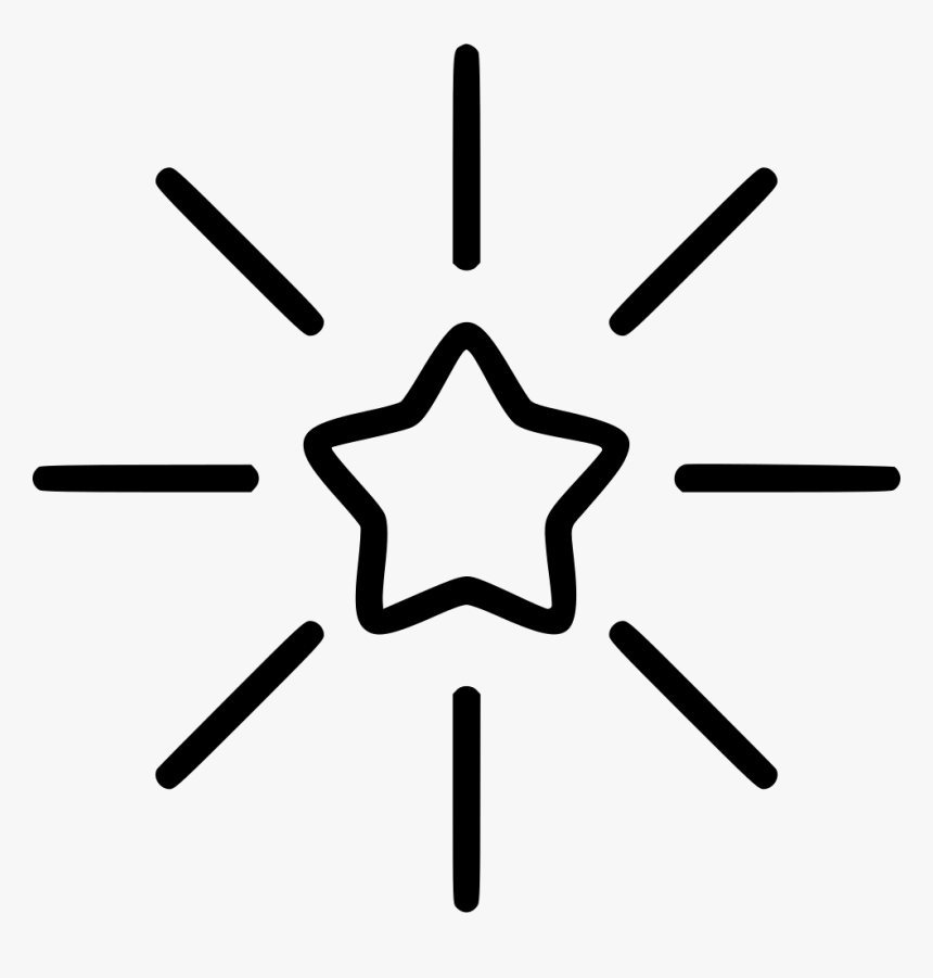 Transparent Star Shine Png - Shooting Star Clipart Black And White, Png Download