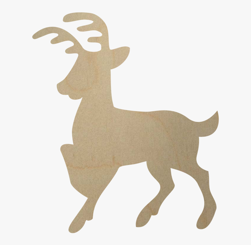 Wooden Reindeer Cutout Shape - Elk, HD Png Download