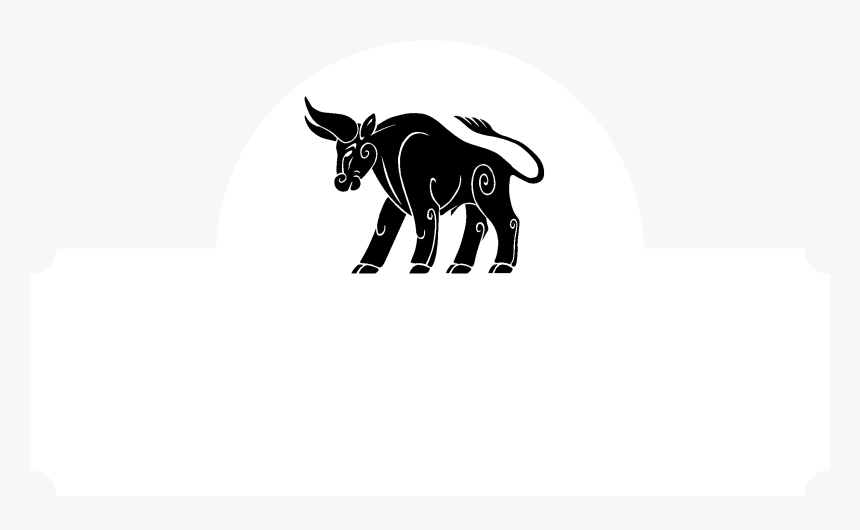Black Bull Pub Logo Black And White - Tribal Bull, HD Png Download