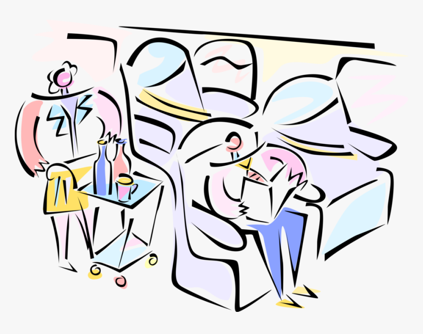 Transparent Flight Attendant Clipart - Cartoon, HD Png Download