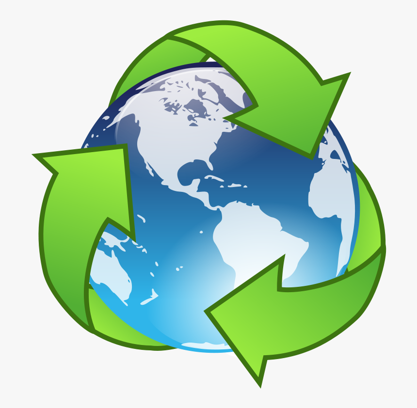Recycle, Green, Earth, Environment, Ecology - Earth Recycle Clipart, HD Png Download