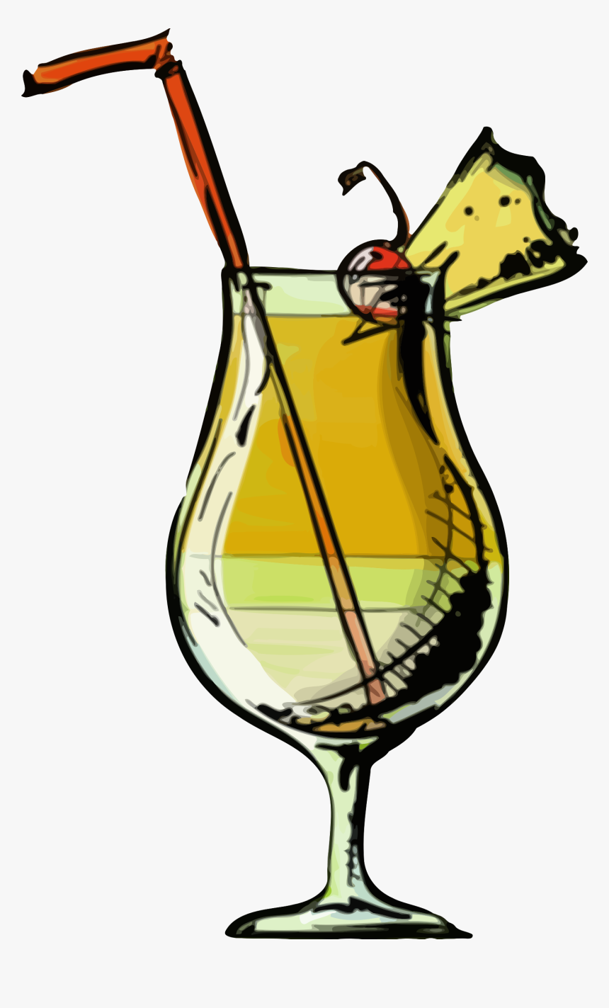 Cocktail Clipart Holiday Cocktail Party - Piña Colada Vector .png, Transparent Png