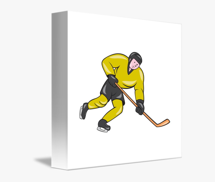 Clip Art Hockey Player Cartoons - Cartoon Hockey Player Skating, HD Png Download