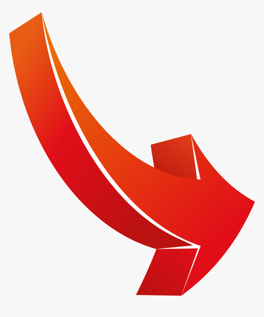 Abstract, Angle, Arrow Signs, Arrowheads, Aşağı Ok, - Arrow 3d Png Red, Transparent Png