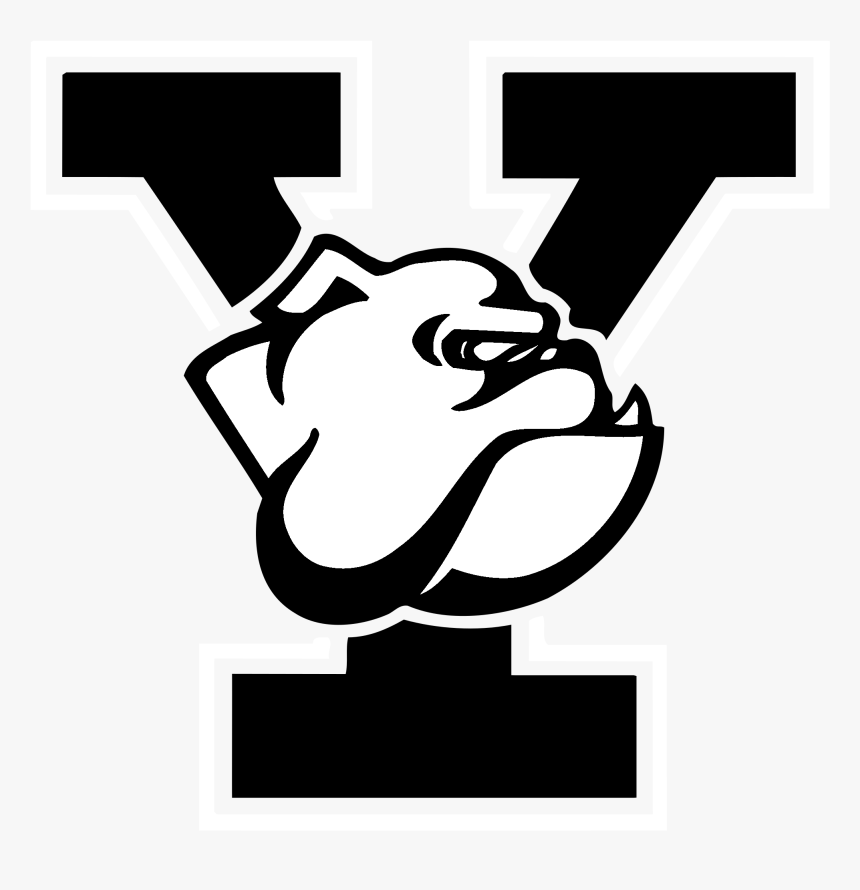 Black And White,clip Art,icon,fictional Design,graphics,art - Yale Bulldogs Logo Png, Transparent Png