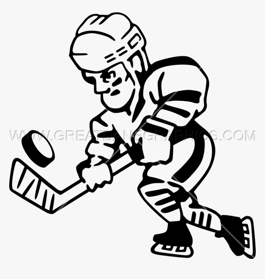 Transparent Hockey Player Silhouette Png - Hockey Player Drawing Easy, Png Download