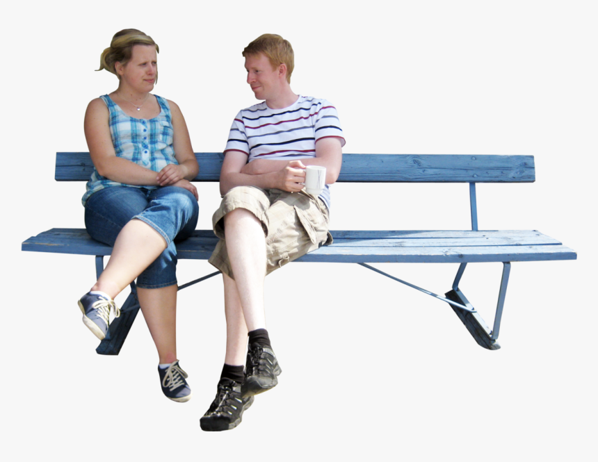 People Sitting On Bench Png, Transparent Png