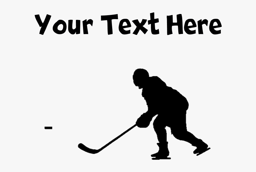 Hockey Player Silhouette Shirt - College Ice Hockey, HD Png Download