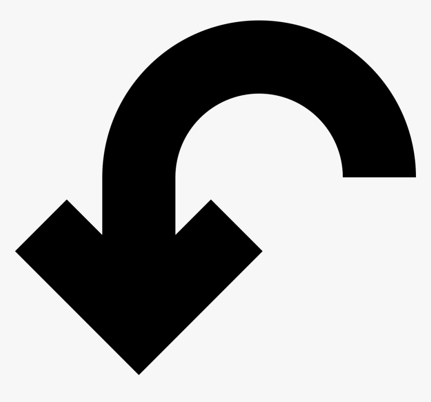 Curved Arrow Pointing Down, HD Png Download