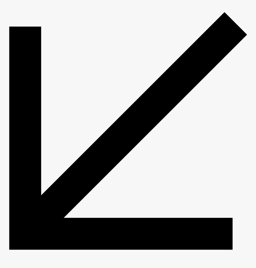 Arrow Pointing Down Left , Png Download - Arrow Pointing Down Left, Transparent Png