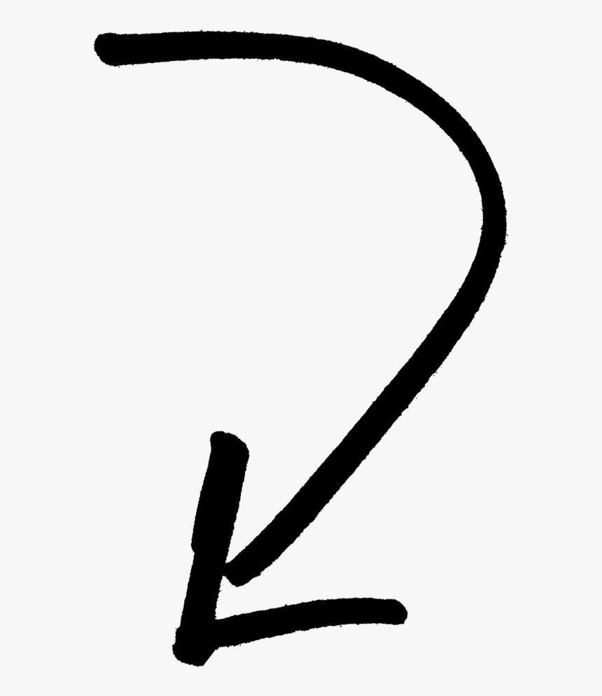 Curved Arrow Pointing Down , Transparent Cartoons Curved Arrow Going