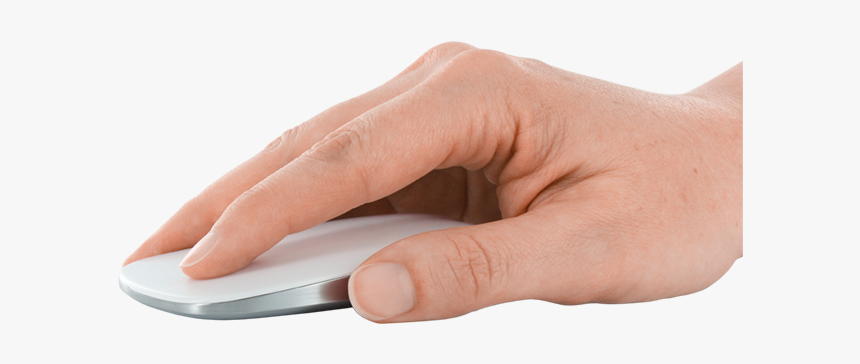 Ultrathin Touch Mouse T631 For Mac - Hand On Mouse Transparent, HD Png Download