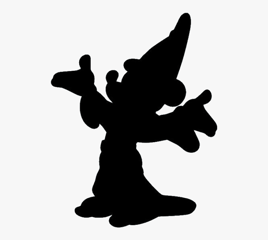 Sorcerer Mickey Mouse - Mickey Mouse Fantasia Silhouette, HD Png Download