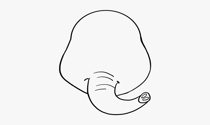 How To Draw Baby Elephant - Line Art, HD Png Download