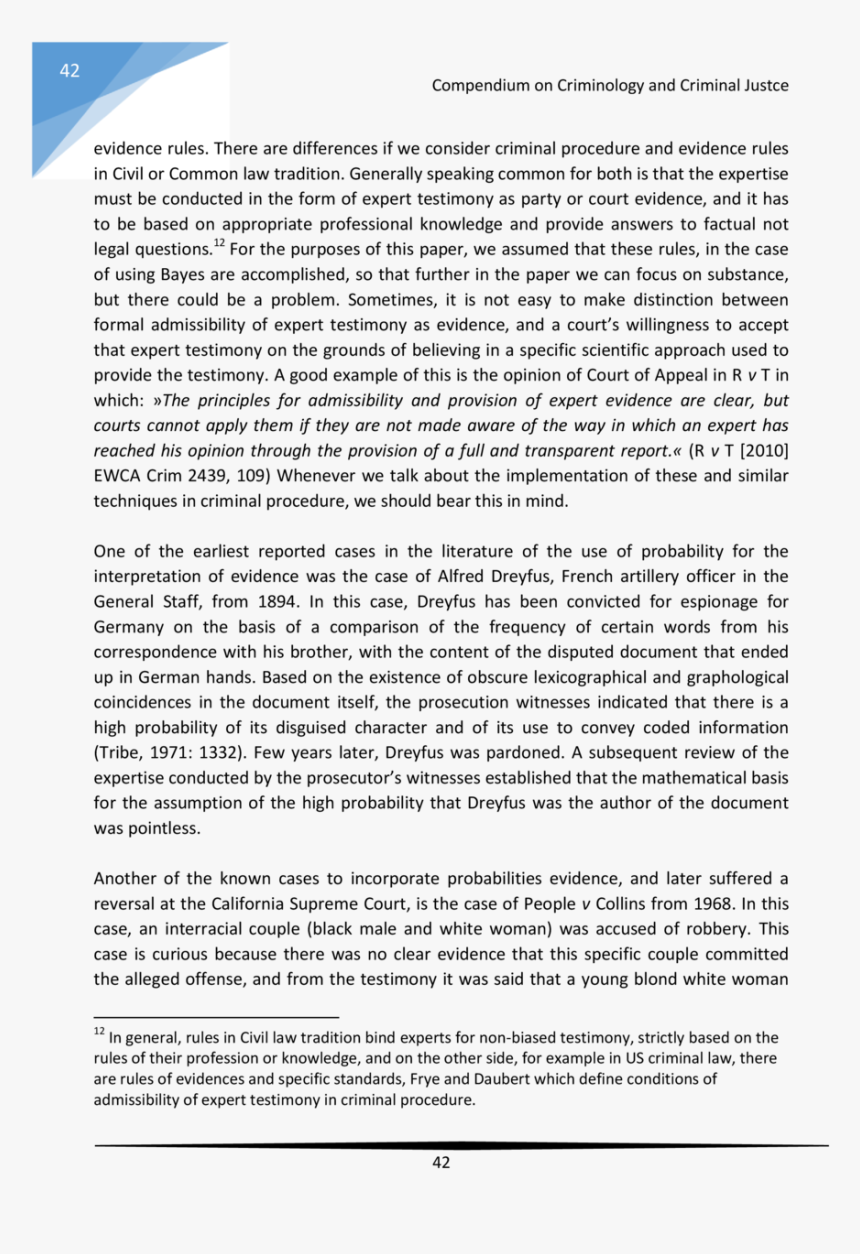 42 Compendium On Criminology And Criminal Justce Evidence, HD Png ...