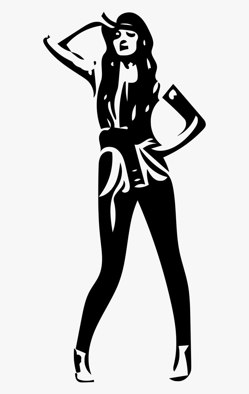 Black Fashion Model Png, Transparent Png