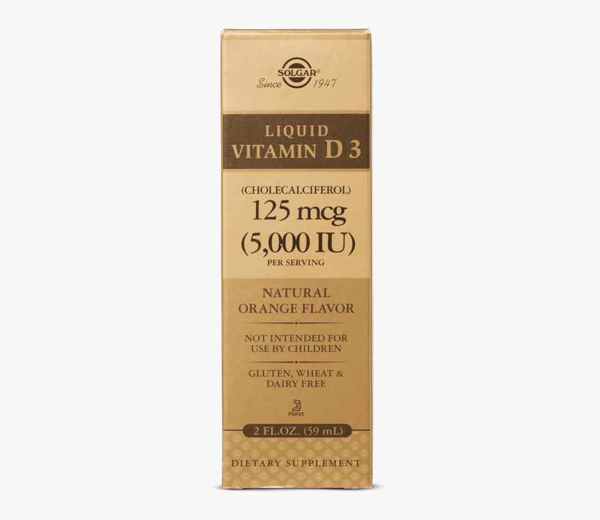 Liquid Vitamin D3 125 Mcg (5,000 Iu) Natural Orange, HD Png Download