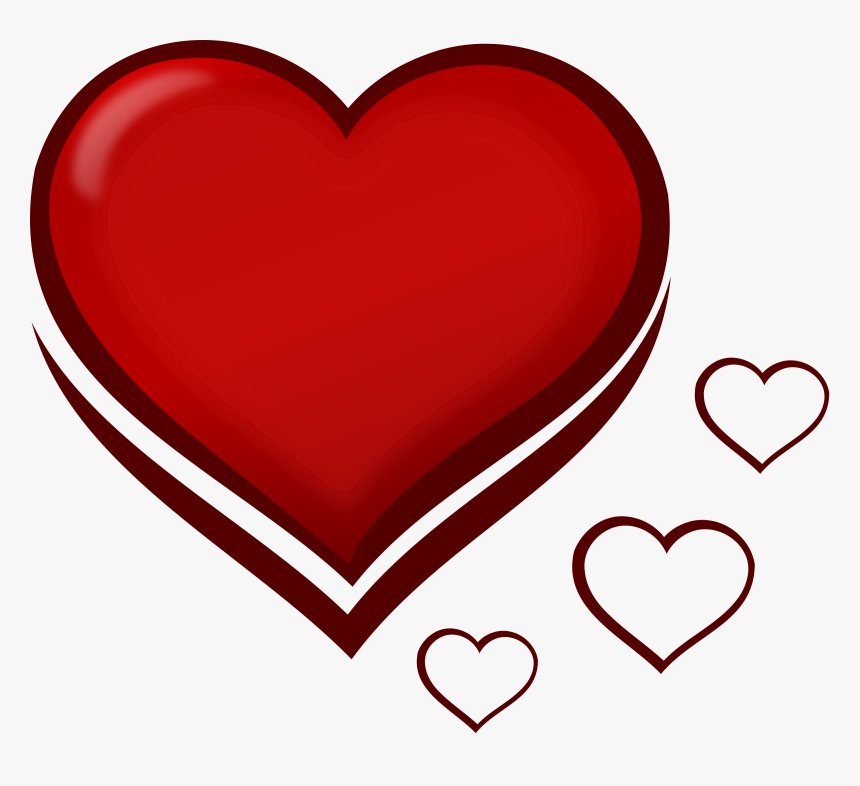 Valentine Hearts Clipart Png - Easy Small Heart Drawing, Transparent Png