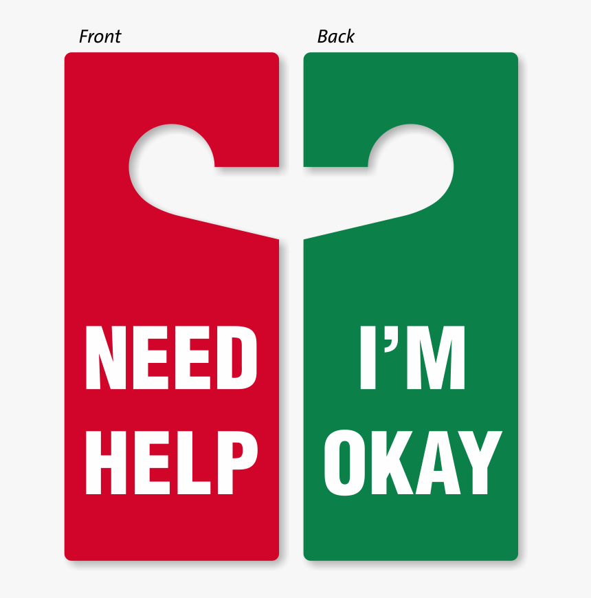 I M Okay Door Hanger - Door Hang Tag, HD Png Download