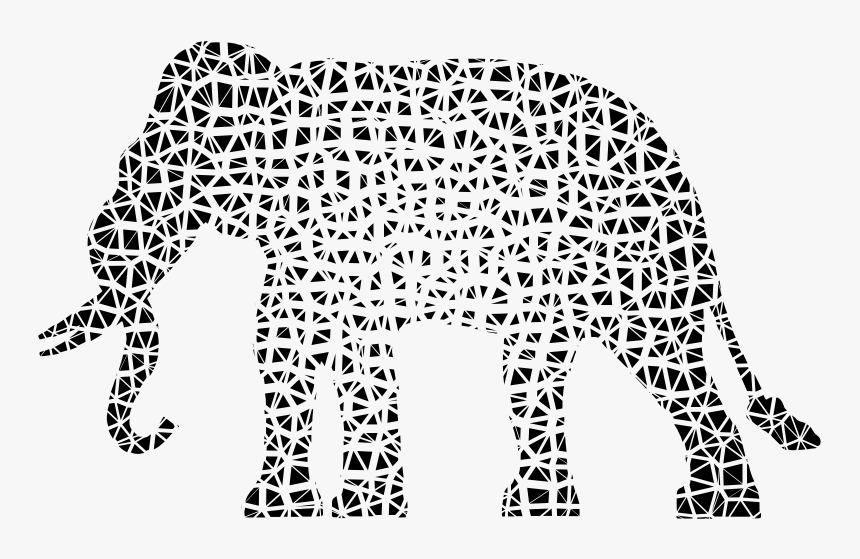 White Elephant Silhouette Png, Transparent Png